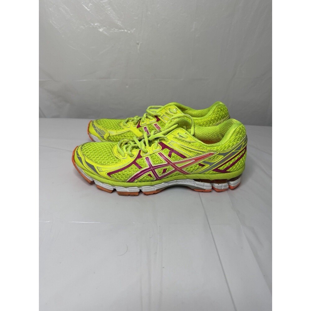 ASICS GT-2000 Women’s Size 9 Neon Yellow Pink Orange Running Shoes Sneakers